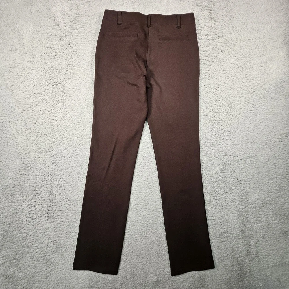 Quince Ultra Stretch Ponte Straight‎ Leg Pants Womens XS Brown Career Business